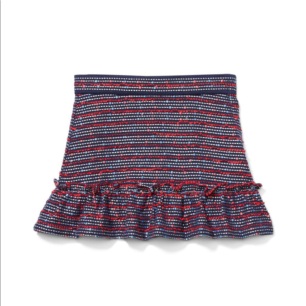 Janie And Jack Merchant Marine Boucl Skirt 7  Nwt